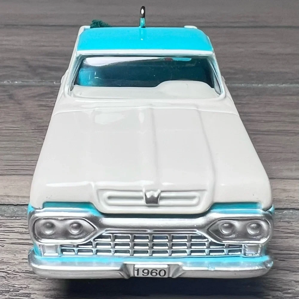 Hallmark 1960 Ford F-100 Toy Truck - Teal and White